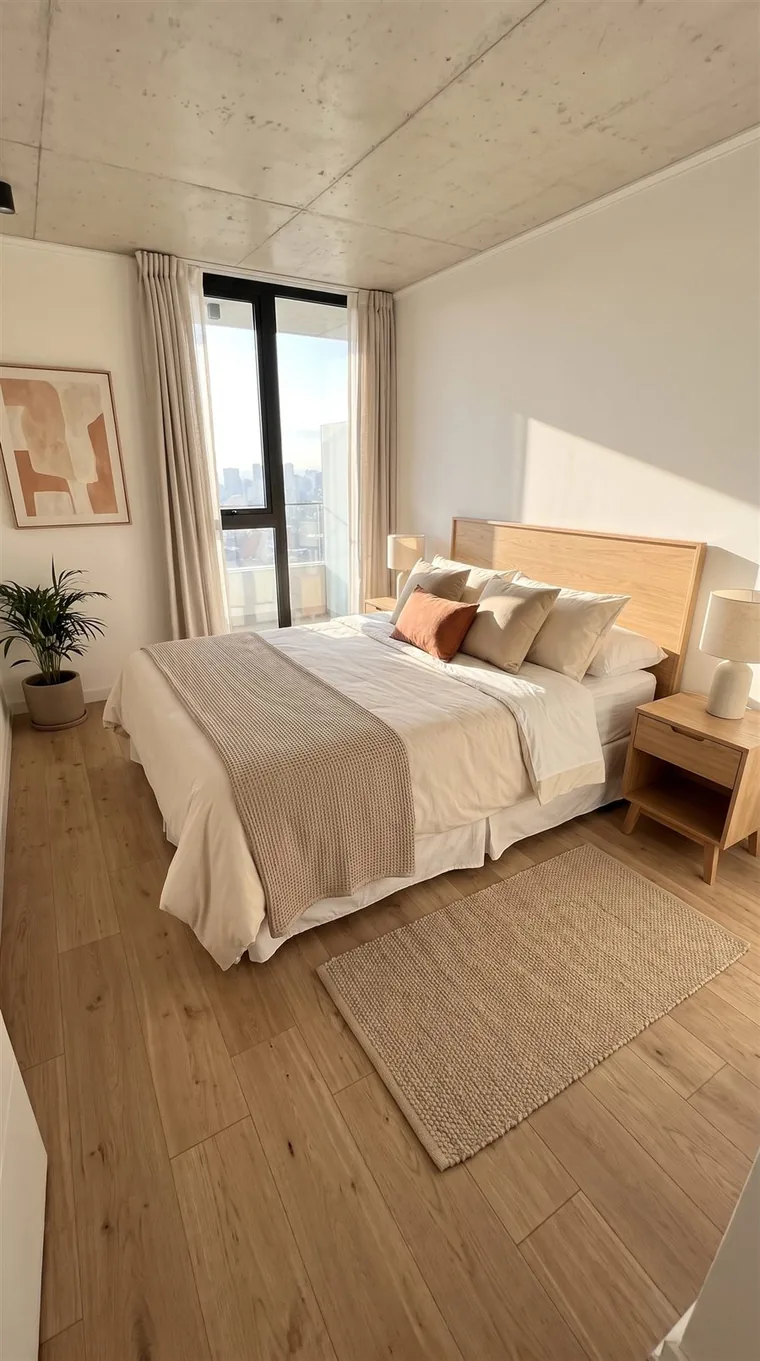 Bajada de cama de 120 x 60 cm junto a la cama