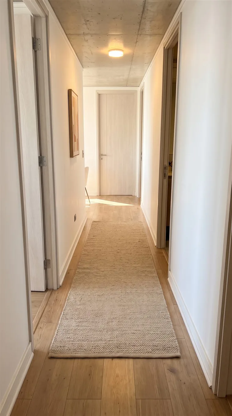 Alfombra de pasillo de 270 x 80 cm en corredor